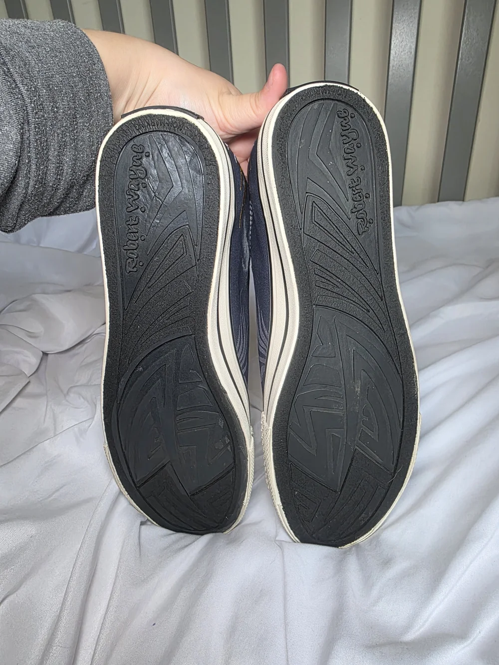 Robert Wayne Fire Men’s Navy Denim Slip-On Canvas Sneakers Size 11